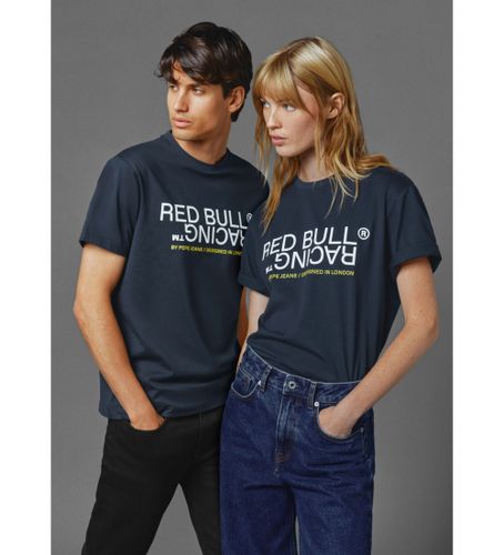 Unisex. RU500002 Navy-trykt unisex t-shirt (M), Casual, Bomuld, Korte ærmer - Red Bull Racing x Pepe Jeans - Modalova