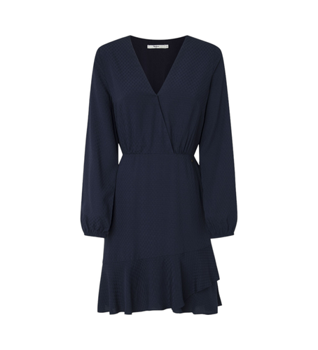 Til kvinder. PL953610 Kendall navy kjole (XS), Casual, Viscose, Lange ærmer - Pepe Jeans - Modalova