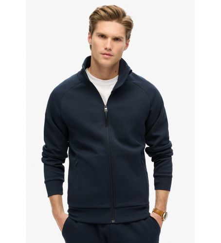Til mænd. M2013960A Tech navy løstsiddende træningsjakke (S), Casual, Sport, Bomuld, Multisport - Superdry - Modalova