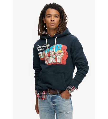 Til mænd. M2014113A Sweatshirt Travel Postcard Graphic navy (M), Casual, Bomuld, Bæredygtig - Superdry - Modalova