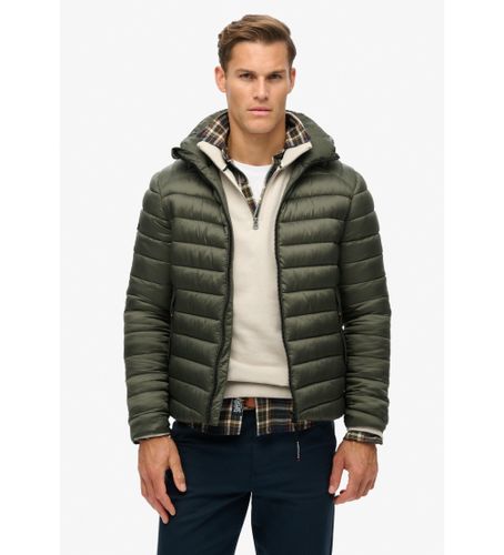 Til mænd. M5011906A Fuji Sport Quiltet jakke med hætte (XXL), Casual, Bæredygtig, Genanvendt nylon - Superdry - Modalova