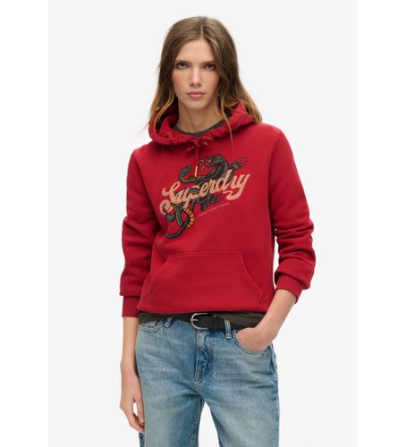 Til kvinder. W2012130A Tattoo Script grafisk sweatshirt med hætte (XS), Casual, Bomuld, Bæredygtig - Superdry - Modalova