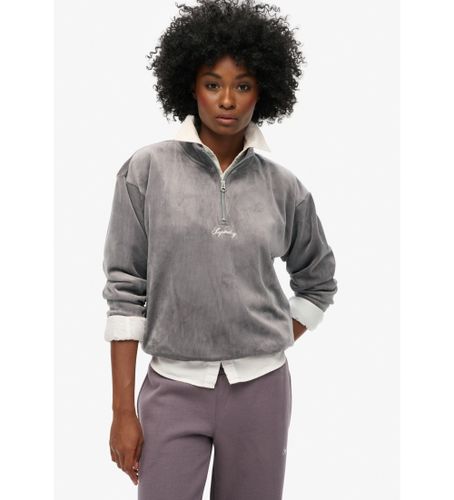 Til kvinder. W2012206A Country Club sweatshirt i fløjl (XL), Casual, Polyester - Superdry - Modalova