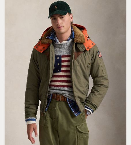 Til mænd. 710945493001 Bomberjakke med shearlingkrave og dun (L), Casual, Bomuld - Polo Ralph Lauren - Modalova