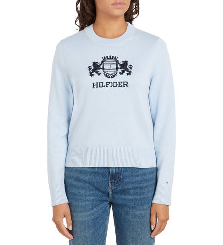 Til kvinder. WW0WW43960 trøje med rund hals (L), Casual, Økologisk bomuld, Bæredygtig - Tommy Hilfiger - Modalova