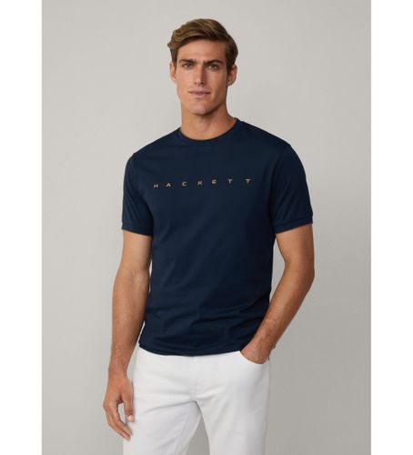 Til mænd. HM500875 Tipped T-shirt navy (XL), Blå, Casual, Bomuld, Korte ærmer - Hackett London - Modalova