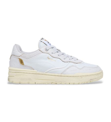 Til mænd. PMS00038 Chester Distress hvide lædersko (40), Fast, Blonder, Casual - Pepe Jeans - Modalova