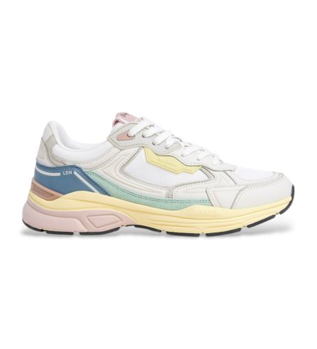 Til kvinder. PLS60031 Dave Texture flerfarvede lædersko (36), Hvid, Fast, Blonder, Casual - Pepe Jeans - Modalova