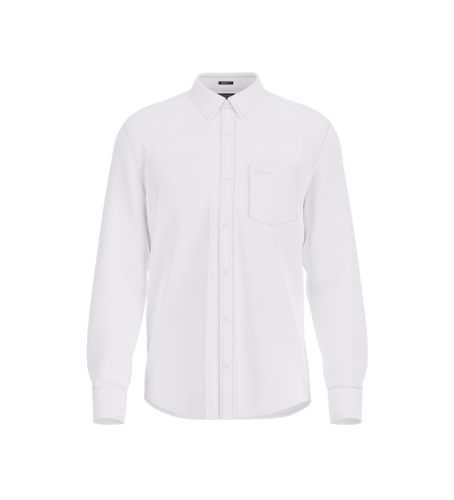Til mænd. M5GH73WH3J0 Napa-skjorte (S), Casual, Linned, Lange ærmer - Guess - Modalova