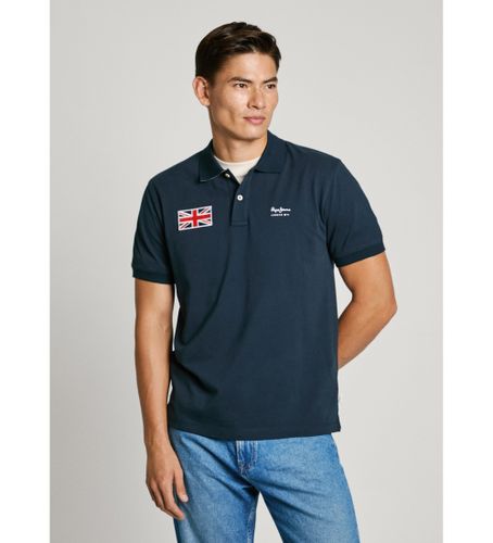 Til mænd. PM542252 Union navy polo shirt (L), Casual, Bomuld, Korte ærmer - Pepe Jeans - Modalova