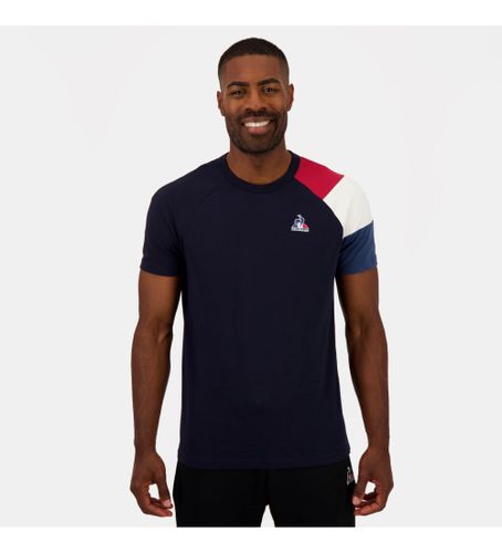 Til mænd. 2510410 T-shirt Bat navy (L), Casual, Bomuld, Multisport, Korte ærmer, Blå - Le Coq Sportif - Modalova