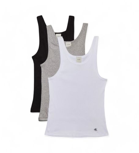 Til kvinder. LV00QS7493 Sæt med 3 tank tops , , grå (M), Afslappet, Bomuld, Uden ærmer/stropper - Calvin Klein - Modalova