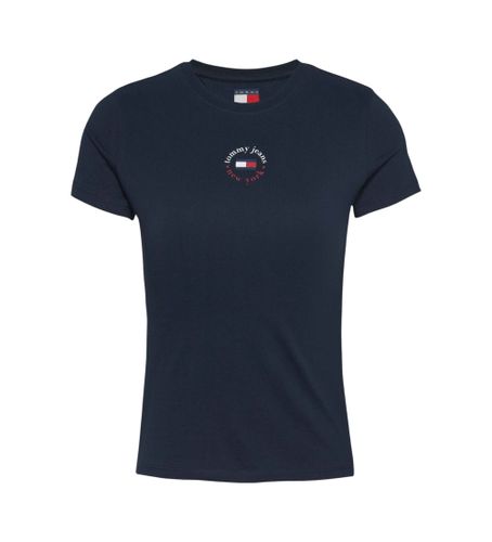 Til kvinder. DW0DW20316 Essential Logo 2 slim fit kortærmet navy t-shirt (M), Casual, Bomuld, Korte ærmer - Tommy Jeans - Modalova