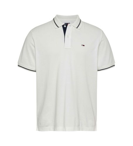 Til mænd. DM0DM20745 flosset poloshirt (L), Casual, Korte ærmer, Økologisk bomuld, Bæredygtig - Tommy Jeans - Modalova