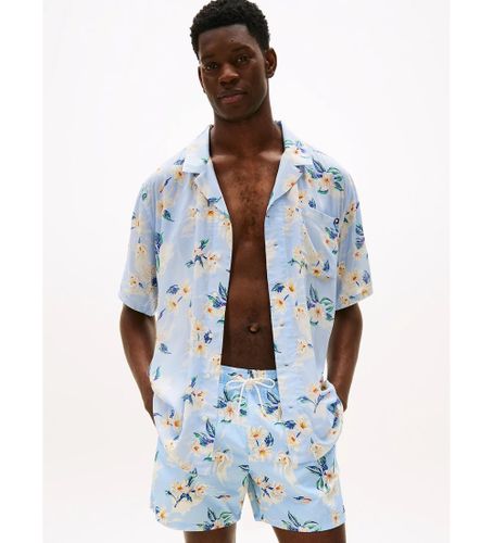 Til mænd. UM0UM03227 TH Essential skjorte med cubakrave (L), Casual, Modal, Korte ærmer - Tommy Hilfiger - Modalova