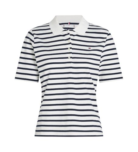 Til kvinder. WW0WW43224 Poloshirt med broderet logo 1985 Collection , navy (M), Casual, Bomuld, Korte ærmer - Tommy Hilfiger - Modalova