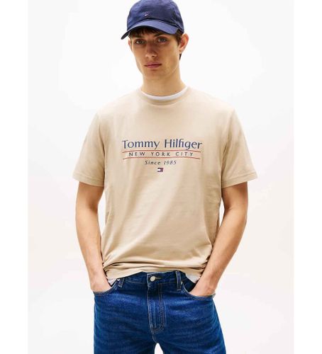 Til mænd. MW0MW38621 T-shirt med rund hals og logo (XL), Casual, Bomuld, Korte ærmer - Tommy Hilfiger - Modalova