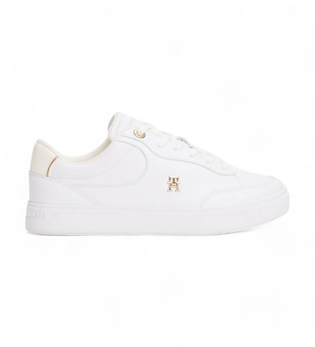 Til kvinder. FW0FW08322 TH træningssko i med monogram, hvide (39), Fast, Blonder, Casual - Tommy Hilfiger - Modalova
