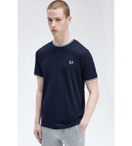 Til mænd. M1588 T-shirt M1588 Twin Tipped (L), Casual, Bomuld, Korte ærmer - Fred Perry - Modalova