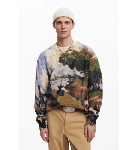 Til mænd. 25SMJF05 Masterpiece-trøje (S), Casual, Bomuld, Polyester - Desigual - Modalova
