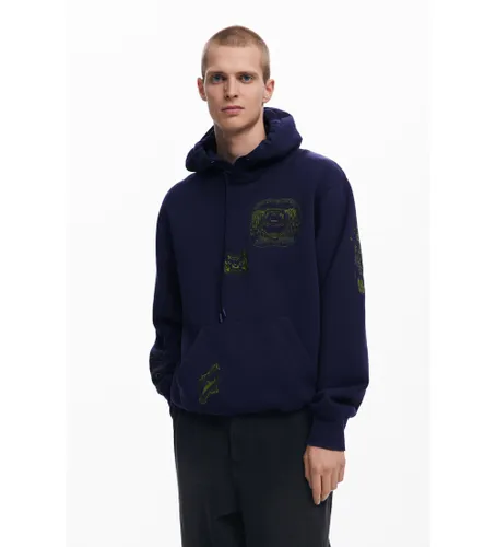 Til mænd. 25SMSK04 Nova Scotia navy sweatshirt (L), , Casual, Bomuld - Desigual - Modalova
