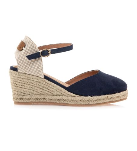 Til kvinder. 52194 Navy Austen kilehælssandaler (37), Stof, 5-8 cm, Spænder, Casual - MTNG - Modalova