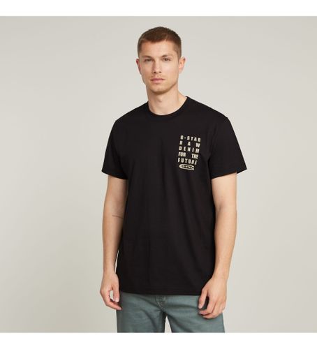 Til mænd. D25968-C506-6484 T-shirt Tekst (L), Casual, Korte ærmer, Økologisk bomuld, Bæredygtig - G-Star - Modalova