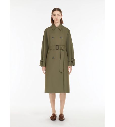 Til kvinder. 2515021011600 Canasta khaki vandtæt mackintosh (46), Casual, , Bomuld, Lange ærmer - Weekend Max Mara - Modalova