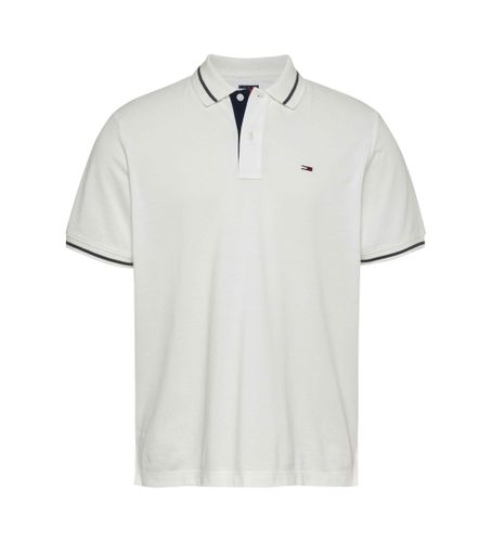 Til mænd. DM0DM20745 TJM kortærmet polo ecru (S), Casual, Korte ærmer, Økologisk bomuld, Bæredygtig - Tommy Jeans - Modalova