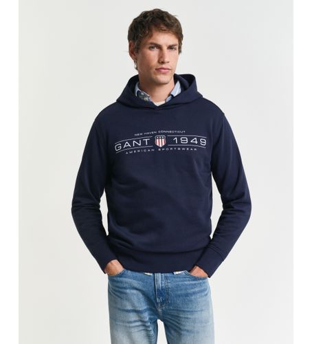 Til mænd. 2044014 Sweatshirt med hætte Graphic navy (S), Casual, Bomuld, Bæredygtig - Gant - Modalova