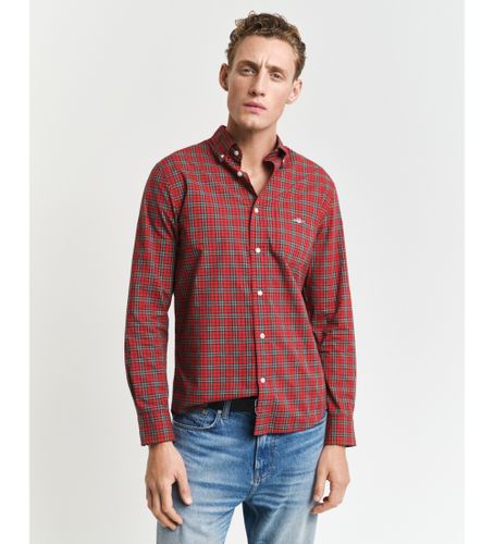 Til mænd. 3250002 Klassisk ternet poplinskjorte Regular Fit (S), Casual, Bomuld, Lange ærmer - Gant - Modalova
