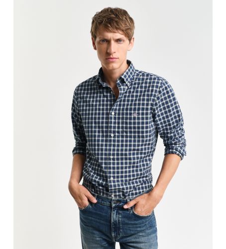 Til mænd. 3250002 Klassisk poplinskjorte med tern Regular Fit (L), Casual, Bomuld, Lange ærmer - Gant - Modalova