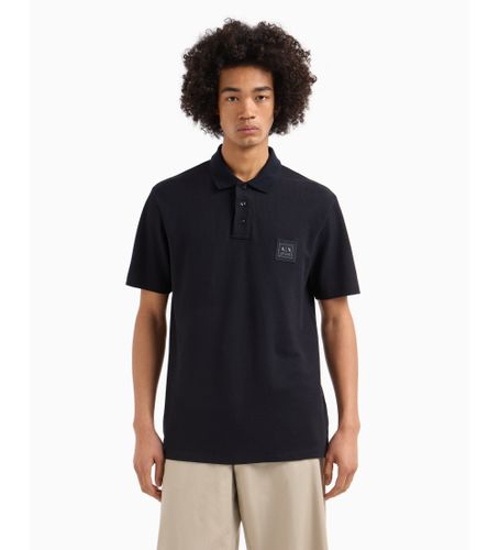 Til mænd. XM000356AF12758UB101 Navy kortærmet poloshirt (L), Casual, Bomuld, Korte ærmer - Armani Exchange - Modalova