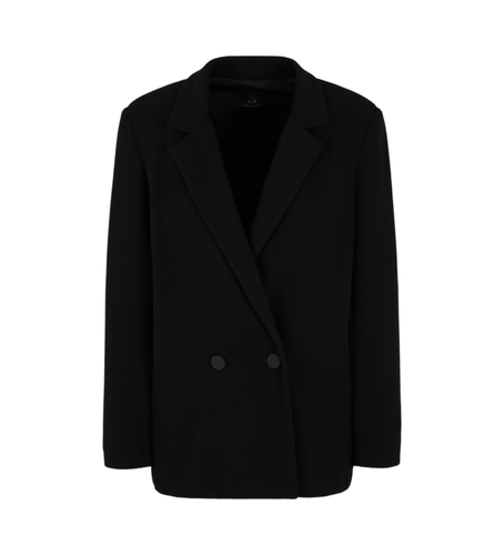 Til kvinder. XW000885AF13401UC001 Blazer med broderet logo (L), Casual, Polyester - Armani Exchange - Modalova