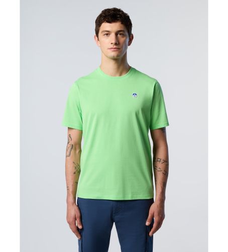 Til mænd. 692970 Sleeve Basic Bollo T-shirt limegrøn (S), Casual, Bomuld, Korte ærmer - North Sails - Modalova