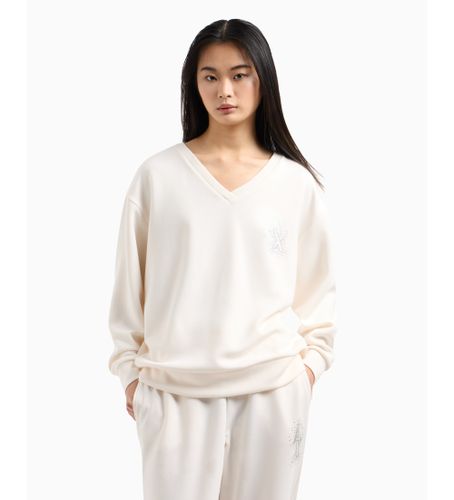 Til kvinder. XW000093AF10804U1003 Sweatshirt med V-hals, (L), Casual, Sport, Multisport, Modal - Armani Exchange - Modalova