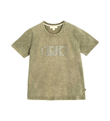 Til kvinder. MS551SC491 T-shirt med logo-nitter (XS), Casual, Bomuld, Korte ærmer - Michael Kors - Modalova