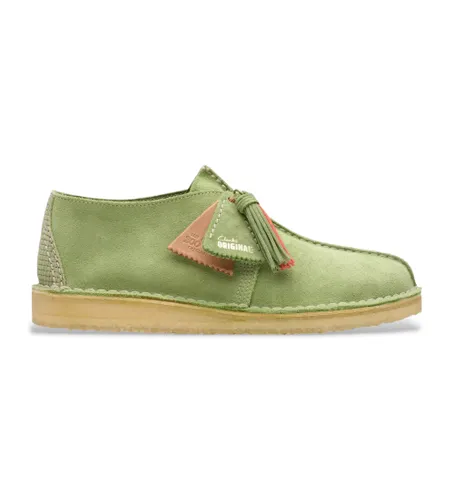 Til mænd. 26180991 Desert Trek grønne lædersko (41), Fast, Ruskind, Blonder, Casual - Clarks - Modalova