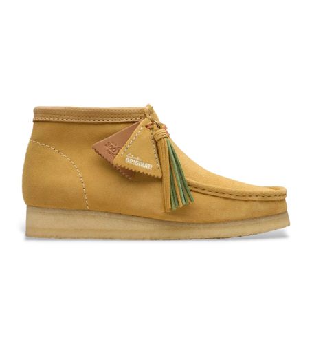 Til mænd. 26181131 Brune Wallabee-læderstøvler (41), Fast, Ruskind, Blonder, Casual, Gul - Clarks - Modalova