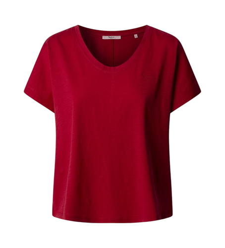 Til kvinder. PL506053 T-shirt Malena (XS), Casual, Bomuld, Korte ærmer, Økologisk bomuld, Bæredygtig - Pepe Jeans - Modalova