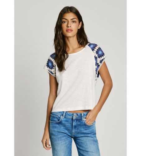 Til kvinder. PL506044 Verenice T-shirt (S), Casual, Korte ærmer, Økologisk bomuld, Bæredygtig - Pepe Jeans - Modalova