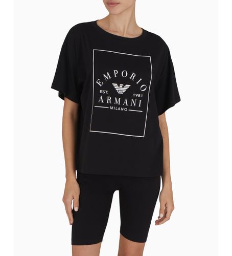 Til kvinder. EW000553_AF10887 Homewear T-shirt med trykt maxilogotype (L), Afslappet, Bomuld, Korte ærmer - Emporio Armani - Modalova