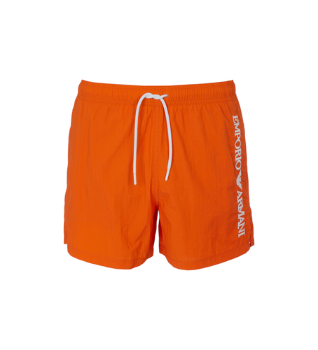 Til mænd. EM000583_AF12330 Badedragtshorts med lodret broderet logo i (L), Bomuld, Badetøj, Polyester - Emporio Armani - Modalova