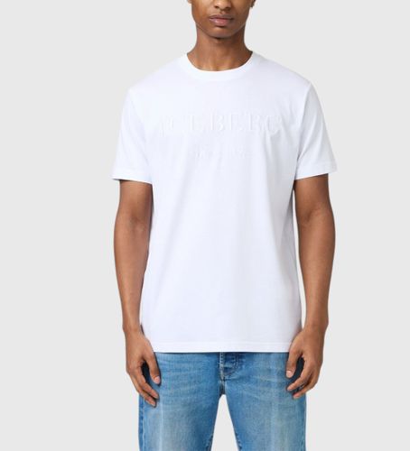 Til mænd. 25EI1P0F0146327 T-shirt med broderet logo (S), Casual, Bomuld, Korte ærmer - Iceberg - Modalova