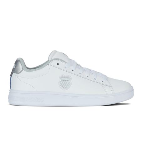 Til mænd. 09441 Court Shield II lædersko , (39), Sølvfarvet, Fast, Blonder, Casual - K-Swiss - Modalova