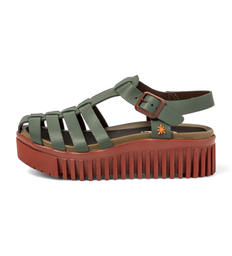 Til kvinder. 1157521DI003_0G3 Sandaler i 1575 Brighton green (40), 3-5 cm, Spænder, Casual, Grøn - Art - Modalova