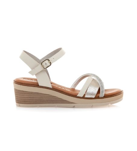 Til kvinder. 54556 Sandaler i læder Mariella Silver (36), 3-5 cm, Spænder, Casual - Mustang - Modalova