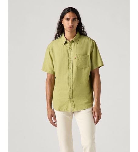 Til mænd. 86624-0063 Solnedgangsgrøn skjorte (S), Casual, Linned, Korte ærmer - Levi's - Modalova