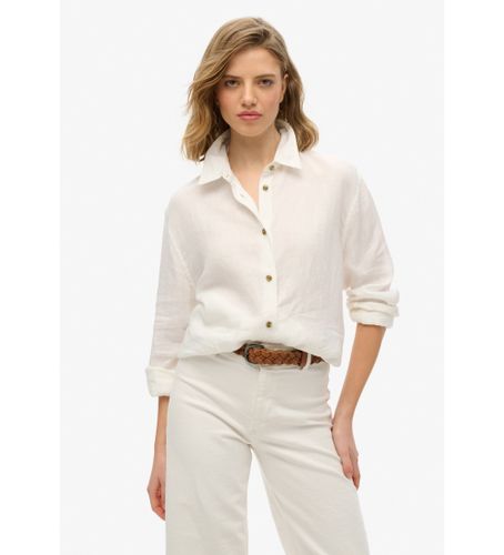 Til kvinder. W4010463A Casual skjorte i hør med boyfriend-pasform (XXS), Linned, Lange ærmer - Superdry - Modalova