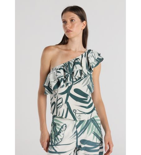 Til kvinder. 330298133 Asymmetrisk off-the-shoulder top med grønt (S), Casual, Viscose, Uden ærmer/str - Victorio & Lucchino, V&L - Modalova